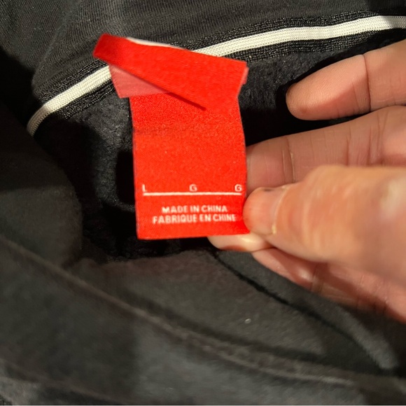 Nike Black Cowl Neck Sweatshirt Men’s Size Large Funnel Neck Hoodie Pullover EUC - Picture 8 of 8